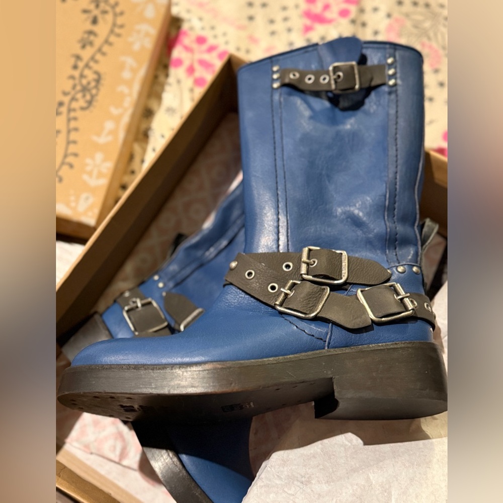 FREE PEOPLE We The Free Janey Engineer Boots New in Box - Picture 10 of 12